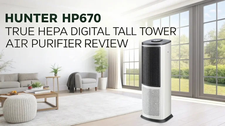 Hunter HP670 True HEPA Digital Tall Tower Air Purifier Review 2026: Worth It?